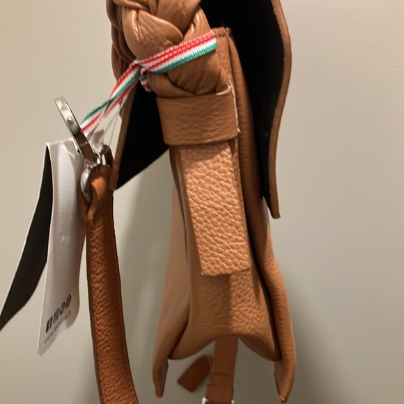 NWT Lia Numa made in Italy genuine leather bag braided strap optional crossbody - Picture 7 of 14